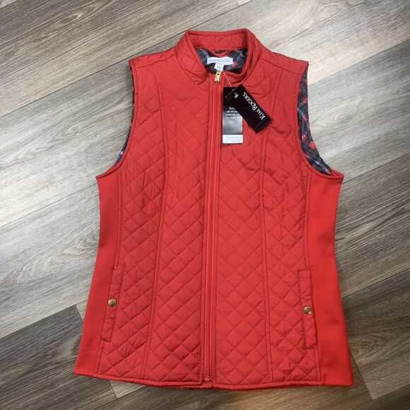 Kim Rogers Red Vest  Full Zipped Pockets Lined Women’s Size Small New - Picture 1 of 5